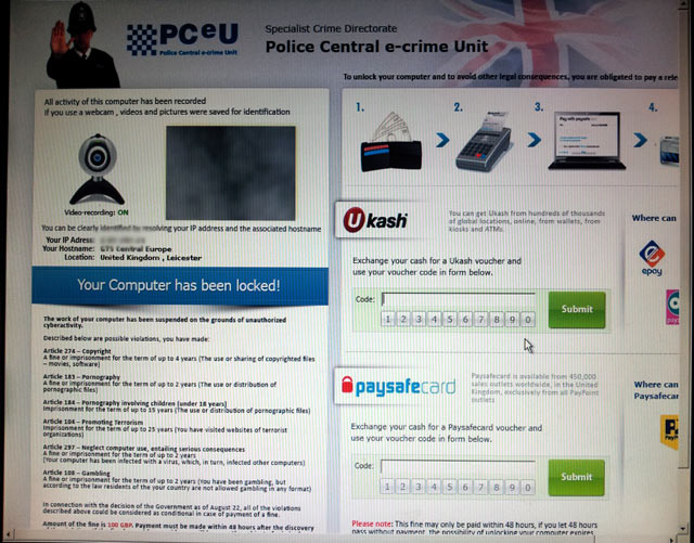 Fake PCeU Police ecrime unit